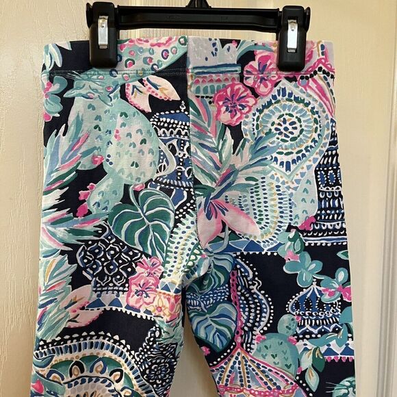 Lilly Pulitzer Maia Leggings Pants Lookin Sharp Pull On Girls Size Medium 8-10 - Picture 8 of 11